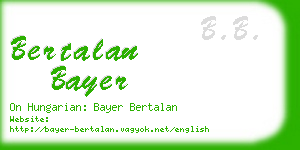 bertalan bayer business card